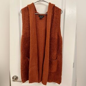 Rachel Zoe • size M • oversized hooded and sleeveless cardigan